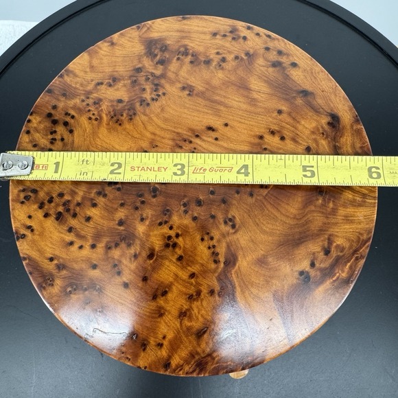 Morocco Jewellery Box Thuya Wood Aromatic Marquetry 2 Drawer Cylinder Drum Heavy - Picture 8 of 14